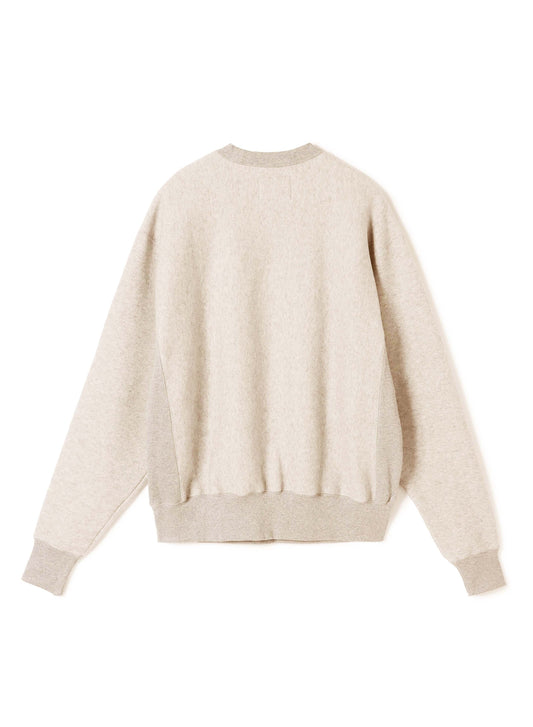 Cotton Tencel Brushed Fleece, LS Crew Sweat Shirts, #112975, Oat