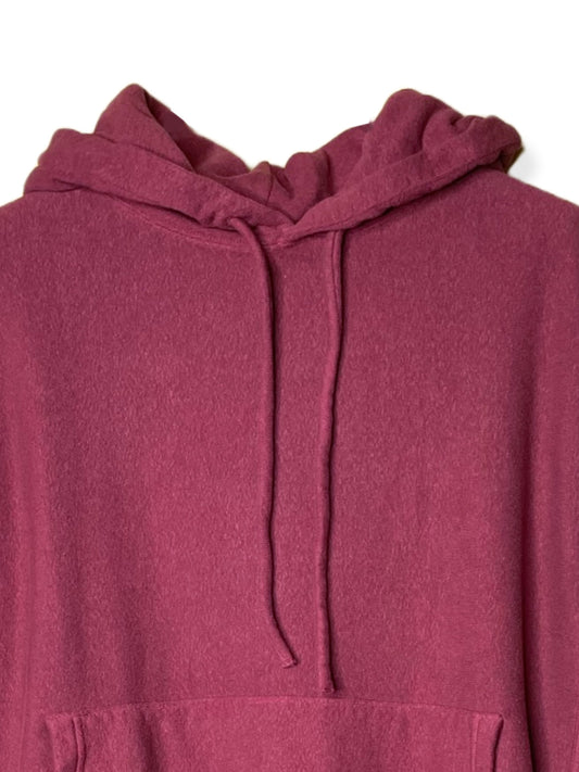 Reverse Cotton 20Gage Pile, LS Hooded Sweat Shirts, #112979, BURGANDY
