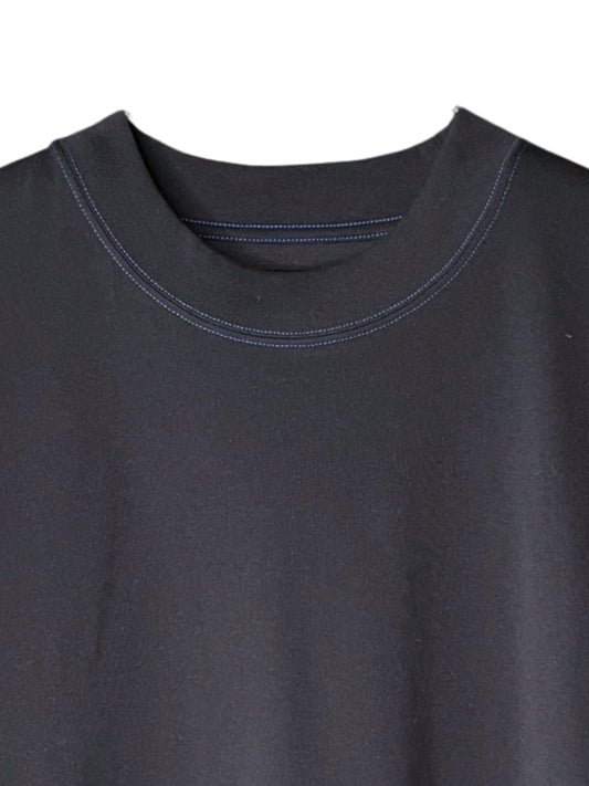 Non-Fuzz Heavyset JZ., #1310043, S/S CREW w/Union Stitch, BLACK W/BLUE