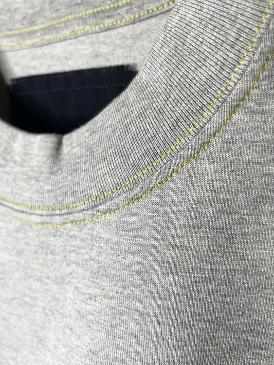 Non-Fuzz Heavyset JZ., #1310043, S/S CREW w/Union Stitch, Ht.GRY w/YEL