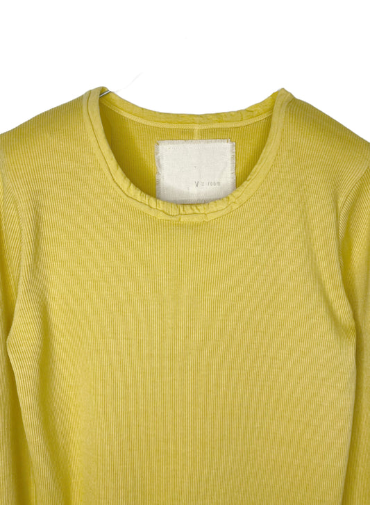 Cotton Cashmere Rib, LS CREW, #392662, 90%cotton 10%cashmere, GOLD