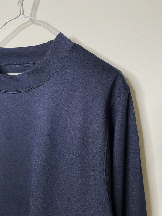 Stretch Ponte (Blend) , 69% Rayon / 29% NYLON / 2% POLYURETHANE, #VLR722095, L/S CREW, NAVY