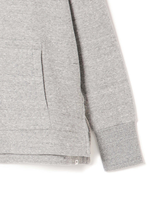 Tencel Brushed Fleece, Long Sleeve Hooded Pullover, #802-755, HT Grey