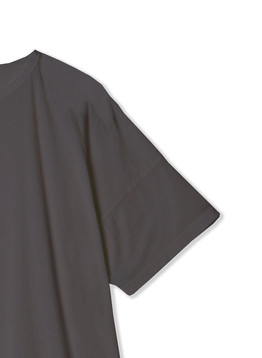 Reverse Cotton 32Gage Jersey, #812-768, SS Drop Shoulder Boat Neck Tee, DARK CHARCOAL