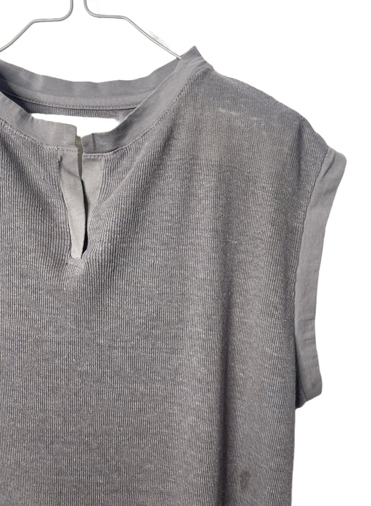 Hemp Rib, #831-817, Slit Tanktop, Hemp 100%, CHARCOAL, OS