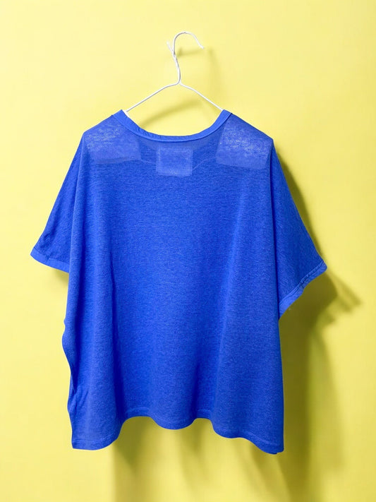 Hemp Seed Stichs, #831-821, OVERSIZED FRENCH SLV, BLUE, One Size Fits All