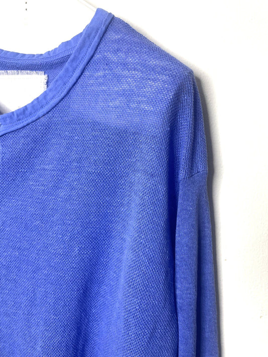 Hemp Seed Stichs, #831-822, LS CARDIGAN, Hemp 100%, BLUE