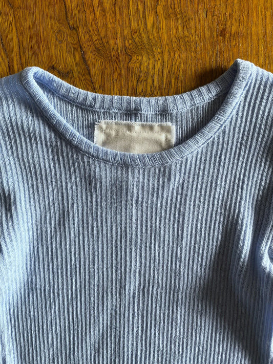 Gauze Rib, LS CREW, cotton 100% STYLE # 832-831, LIGHT BLUE