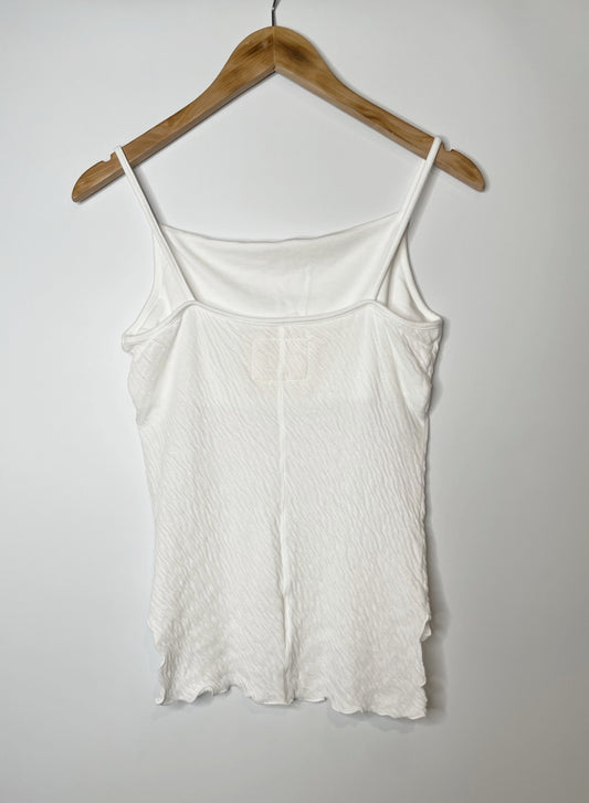 Hi-Soft Double Face, Fabric padded Camisole, #841-845, WHITE