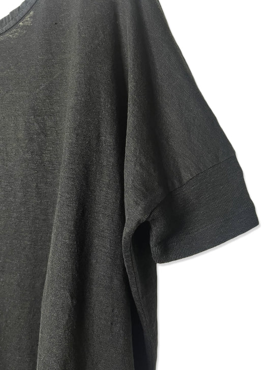 Hemp Jersey, Oversized SS Crew, 851-880, Hemp 100%, BLACK, One Size Fits All
