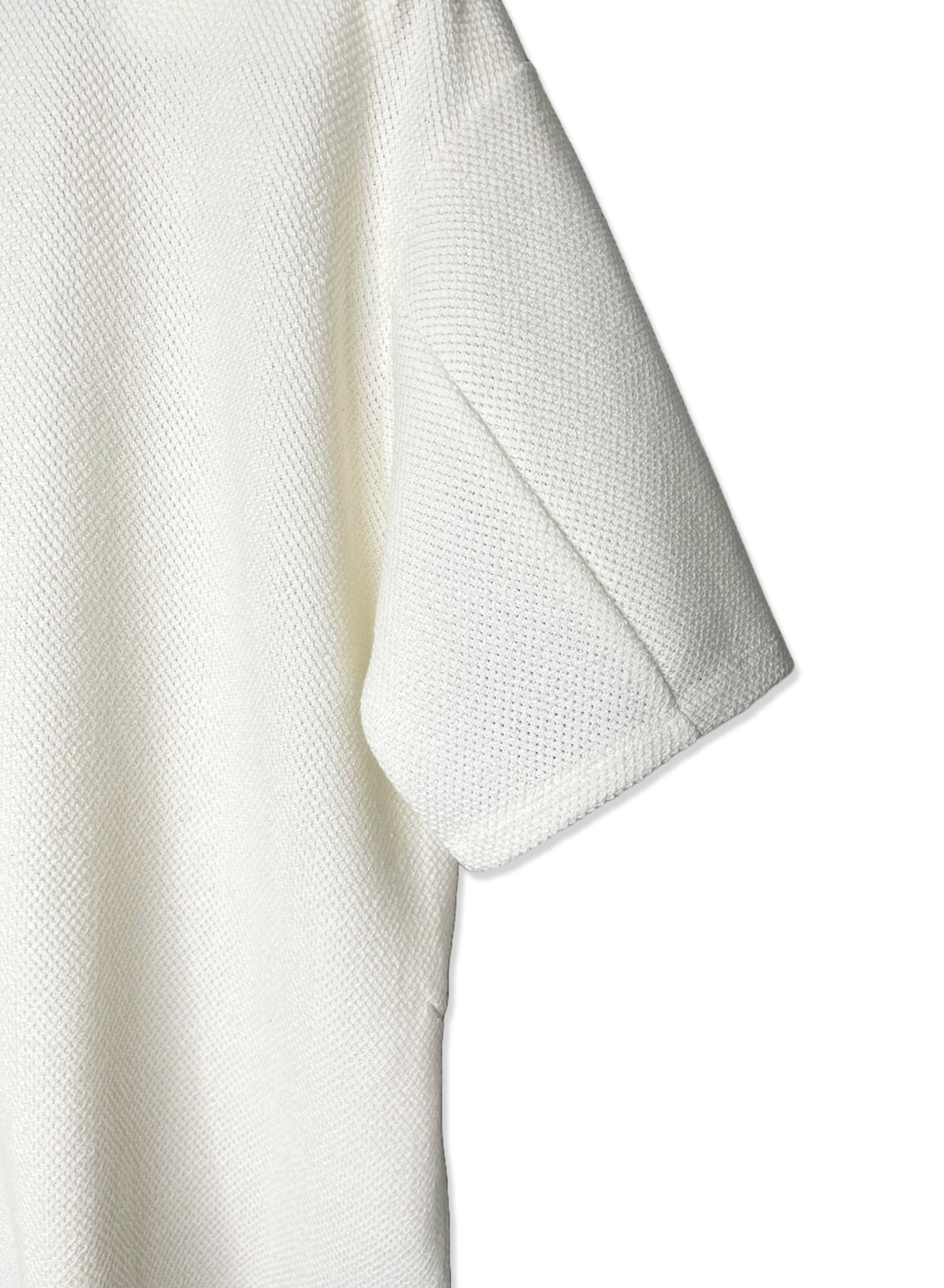 COTTON MESH, SS CREW, #851-887, cotton 55% Polyester 45%, WHITE