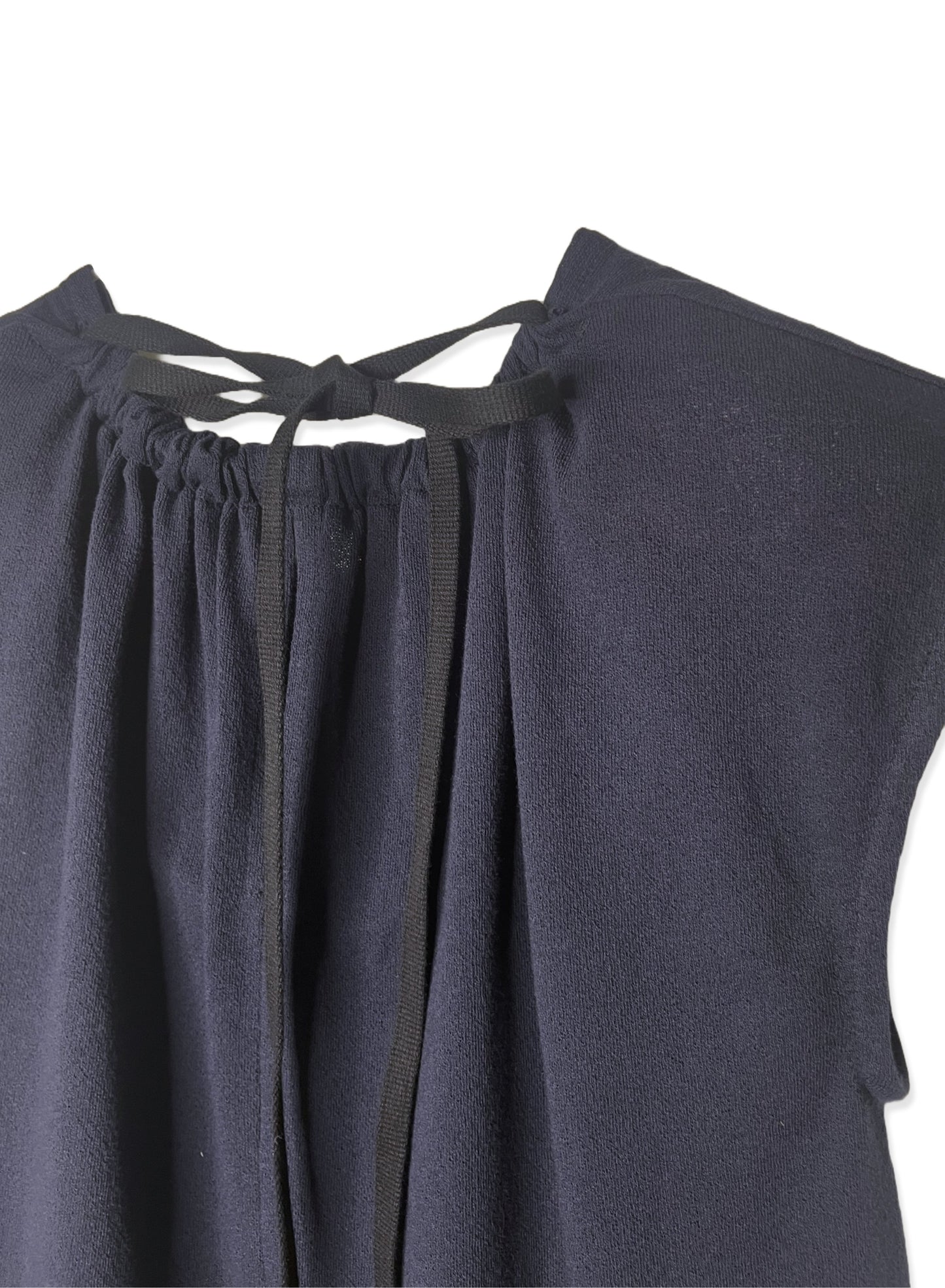COTTON CRAPE, NO SLEEVE TOP, #851-895 cotton 100%, NAVY