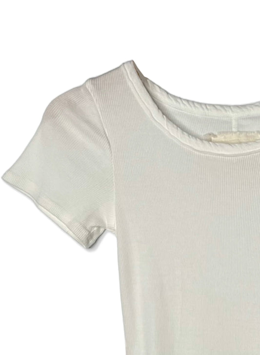 Cotton Cashmere Rib, SS Crew, #891-671, 90%cotton 10%cashmere, WHITE