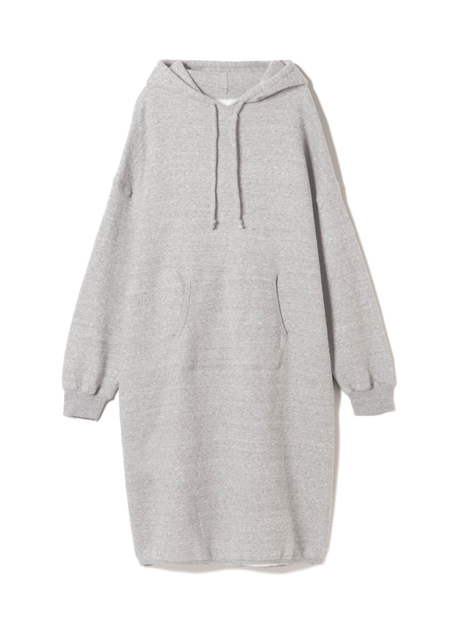 Cotton Tencel Brushed Fleece, LS Hooded Oversized Dress, #892-706, HT Grey