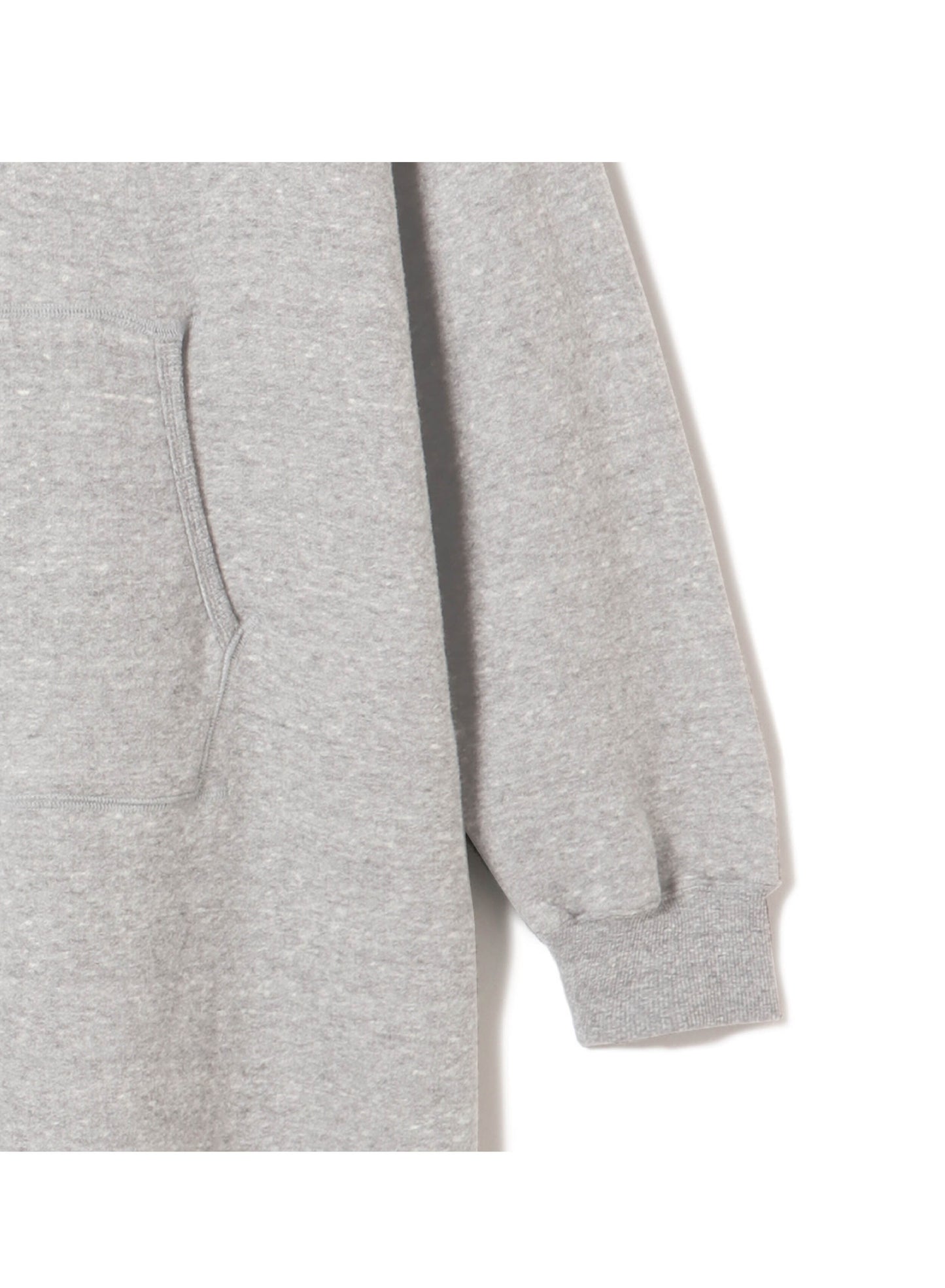 Cotton Tencel Brushed Fleece, LS Hooded Oversized Dress, #892-706, HT Grey