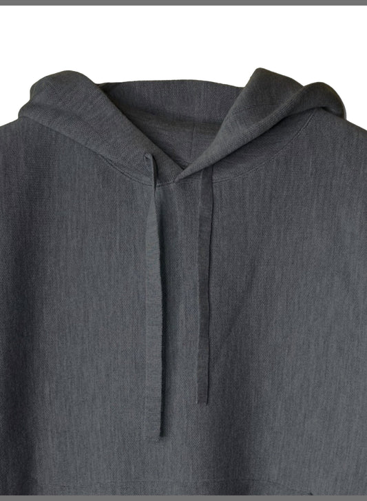 Super Fine Merino 14Gauge DBL-Face Knit, #9221006, WOOL 100%, Unisex L/S HOODIE, BLACK