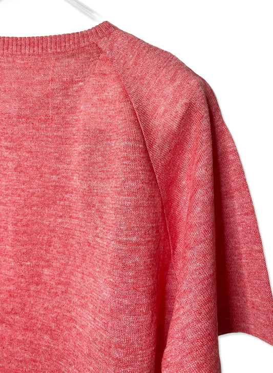 Linen 2-26 12Gauge Loose Knit , SS TOP, #9311020, RED