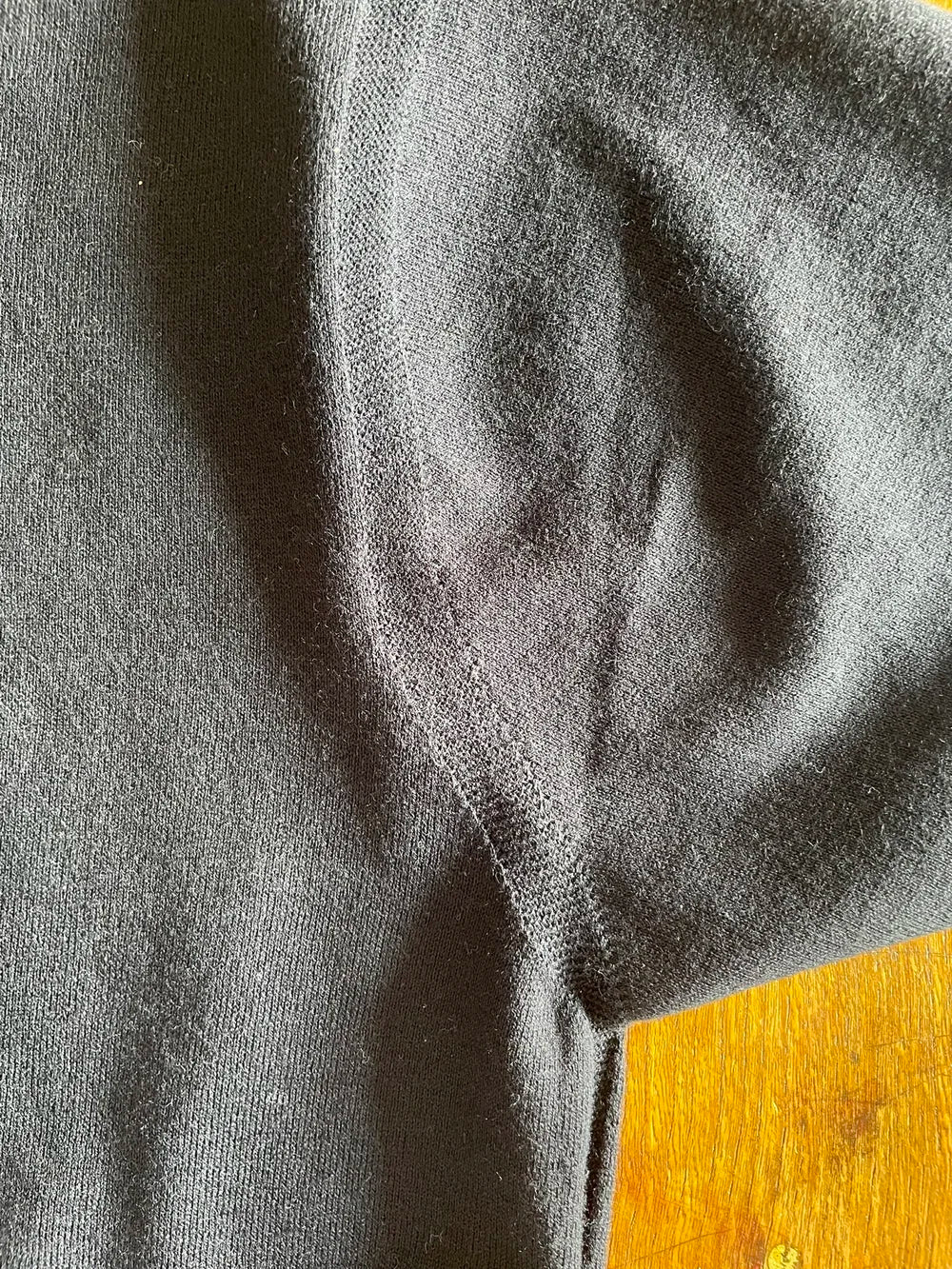 UNISEX, CoolMax 14G Jersey, #VL951012, 1/2 slv. Oversized CREW, 55% Cotton 45% Polyester, BLACK (C)