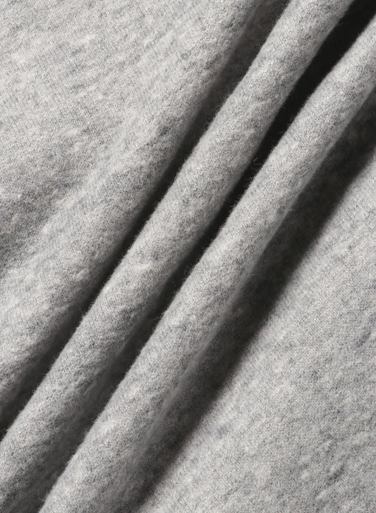 Cotton Tencel Brushed Fleece, LS MOCK NECK PULLOVER, #842-860, HT CHARCOAL, ONE SIZE