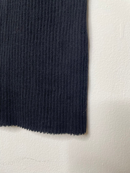 GAUZE RIB, SS CREW, 851-883, 100%cotton, BLACK, OS