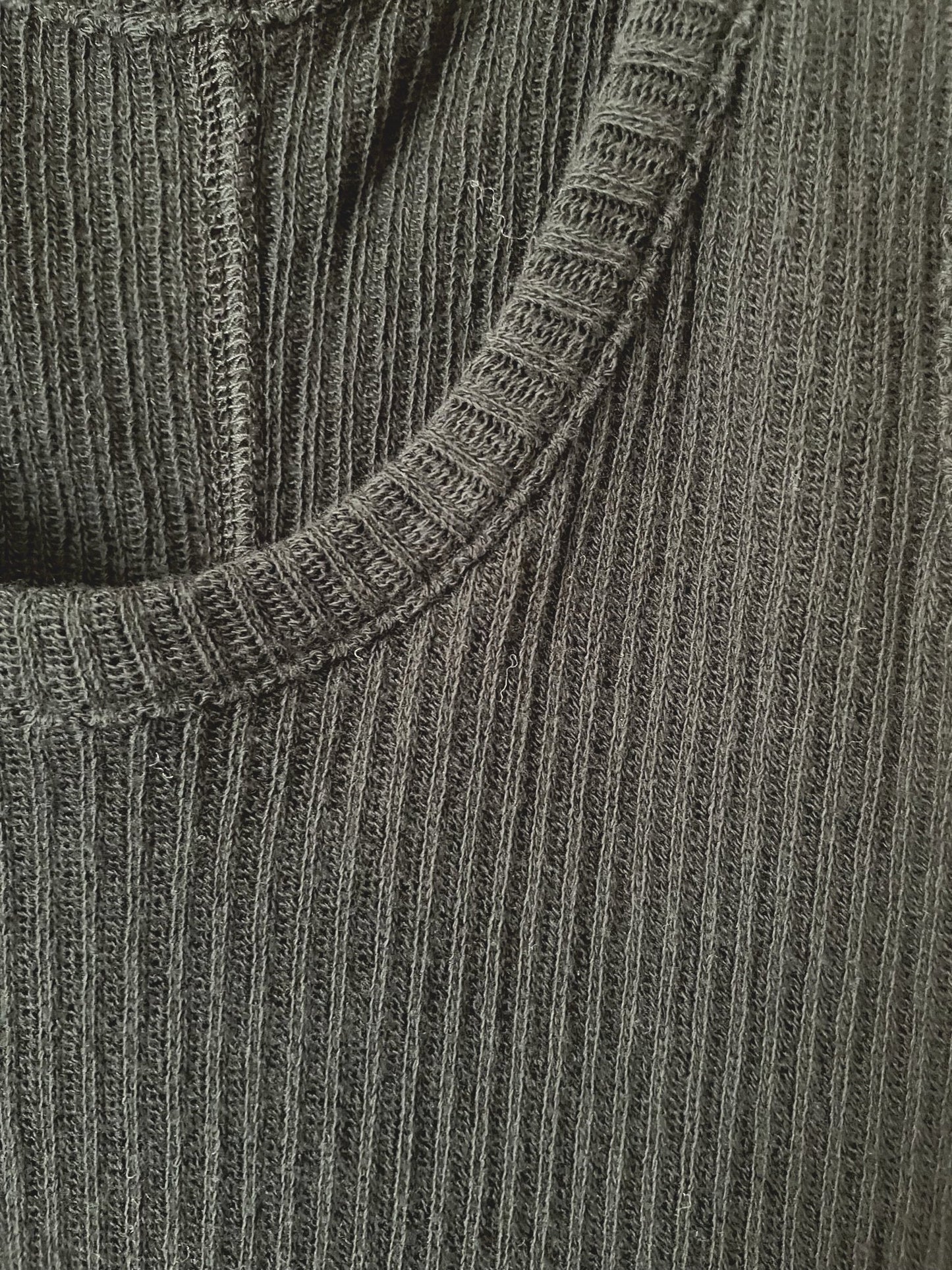 Gauze Rib, LS Turtle, cotton 100% STYLE # 332751, ONE SIZE, charcoal