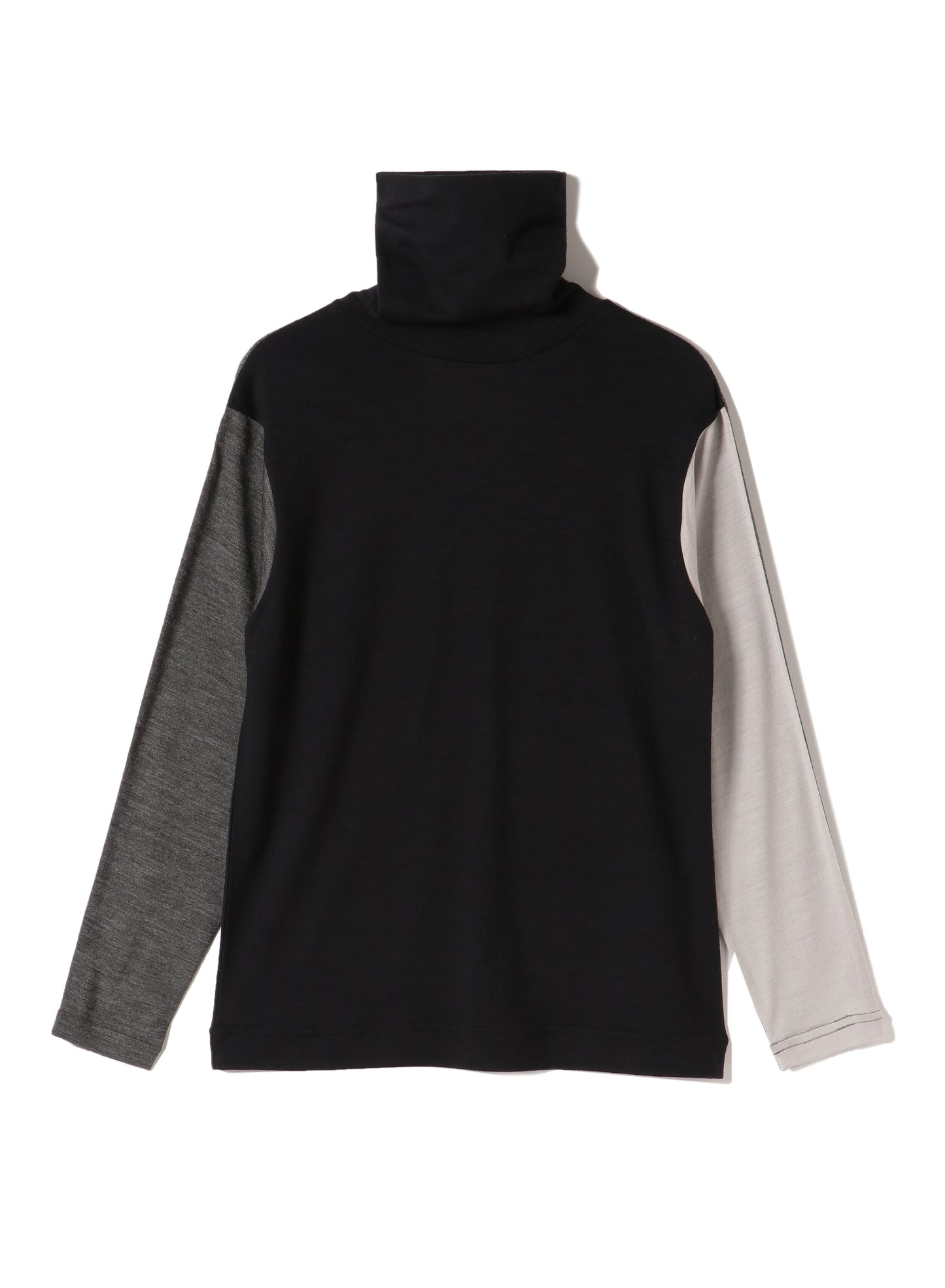 Washable Wool Jersey, Set In-Raglan Combo LS Turtle Top, #1120005,CHCHCH