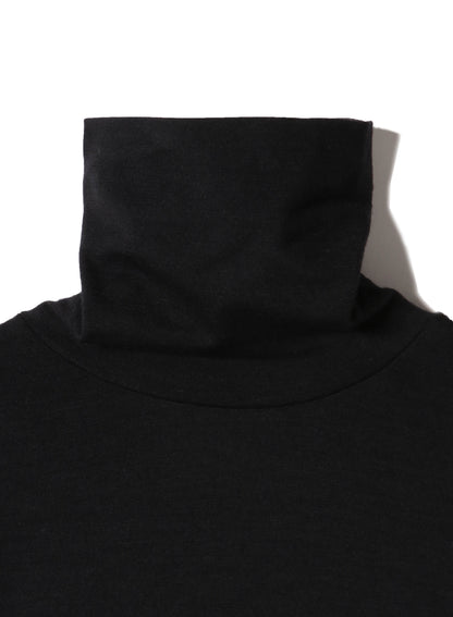 Washable Wool Jersey, Set In-Raglan Combo LS Turtle Top, #1120005,CHCHCH