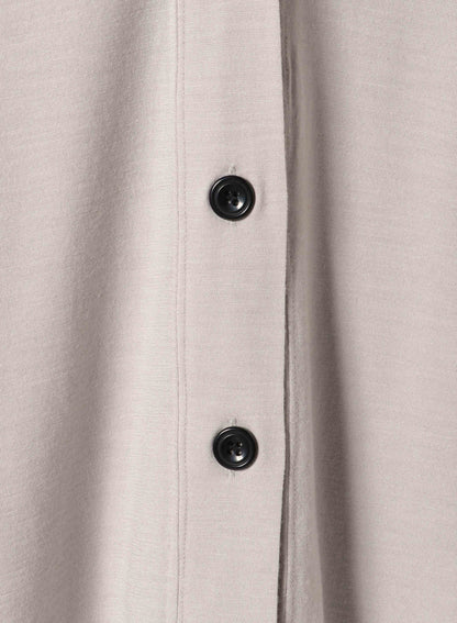 Washable Wool Jersey, Set In-Raglan Combo LS V-Neck Cardigan, #1120006, Grey