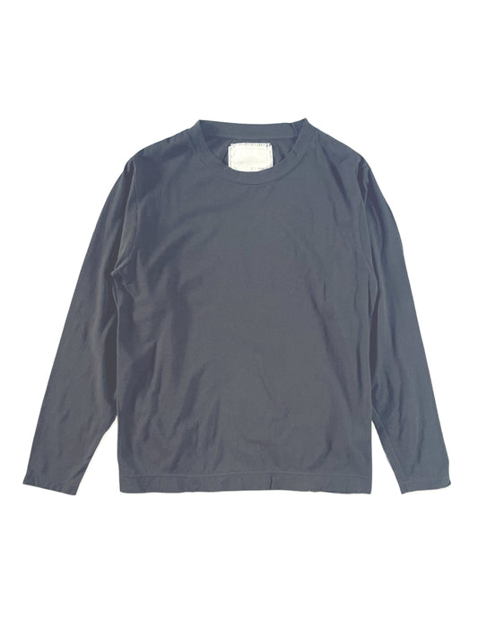Reverse Cotton 32Gage Jersey, LS Regular Shape Crew Tee, #1120007, DARK CHARCOAL