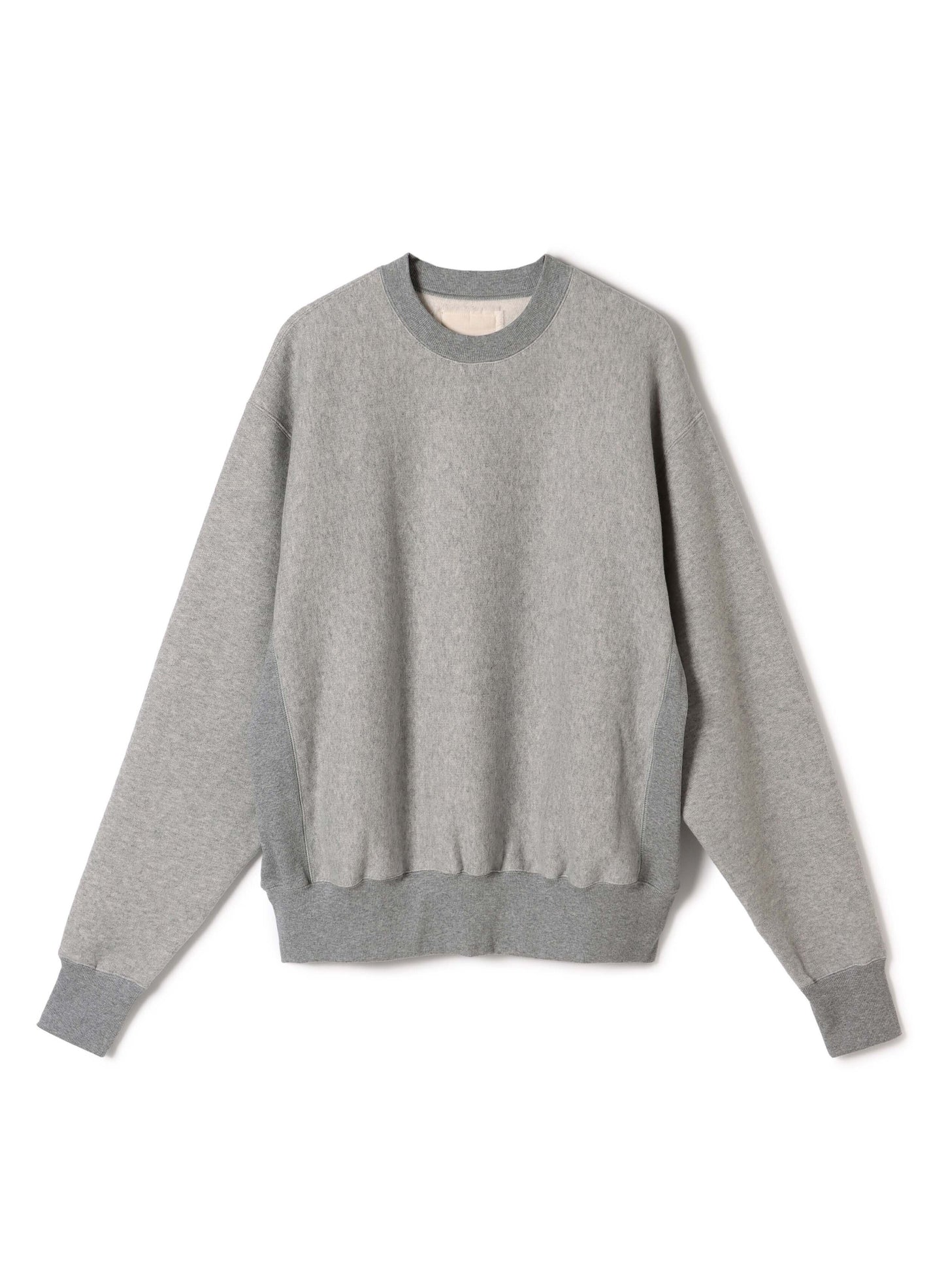 Cotton Tencel Brushed Fleece, LS Crew Sweat Shirts, #112975, HT Grey