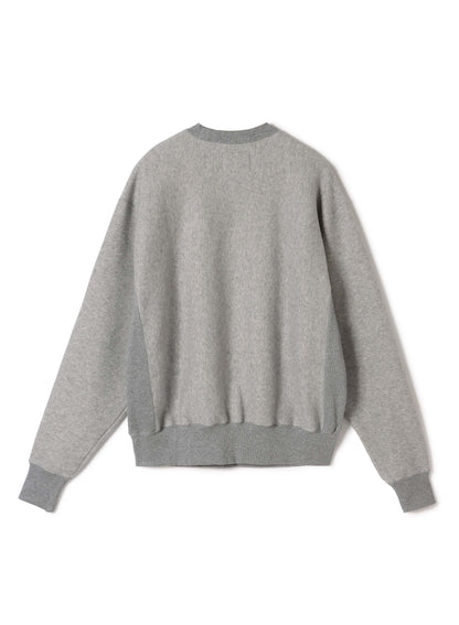 Cotton Tencel Brushed Fleece, LS Crew Sweat Shirts, #112975, HT Grey
