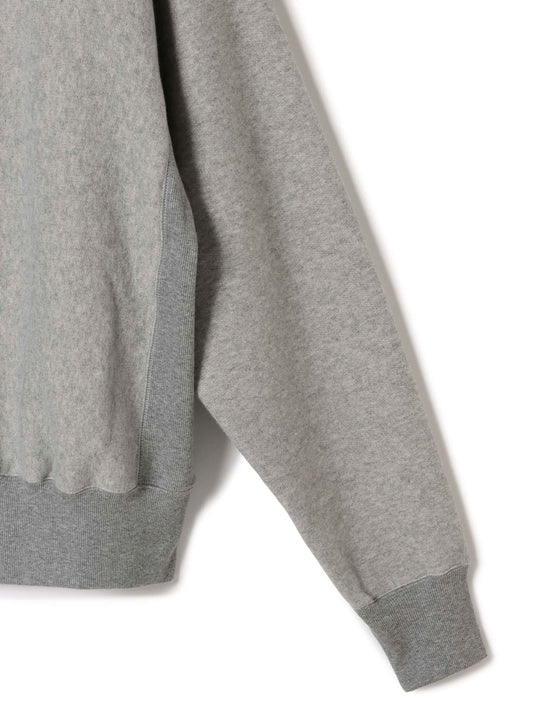 Cotton Tencel Brushed Fleece, LS Crew Sweat Shirts, #112975, HT Grey