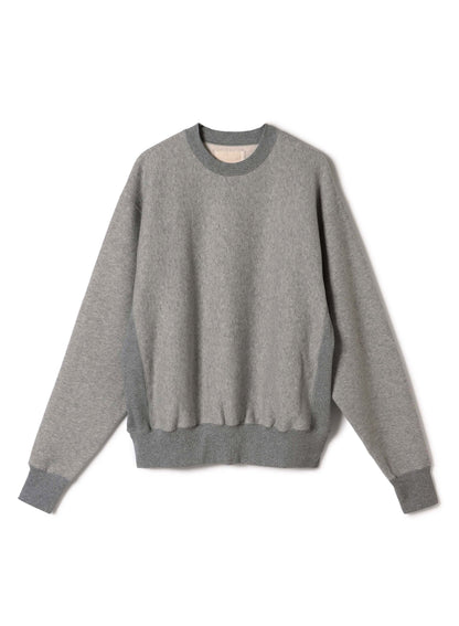 Cotton Tencel Brushed Fleece, LS Crew Sweat Shirts, #112975, HT Charcoal