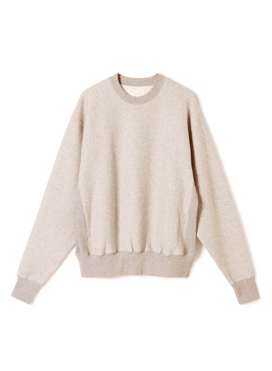 Cotton Tencel Brushed Fleece, LS Crew Sweat Shirts, #112975, Oat
