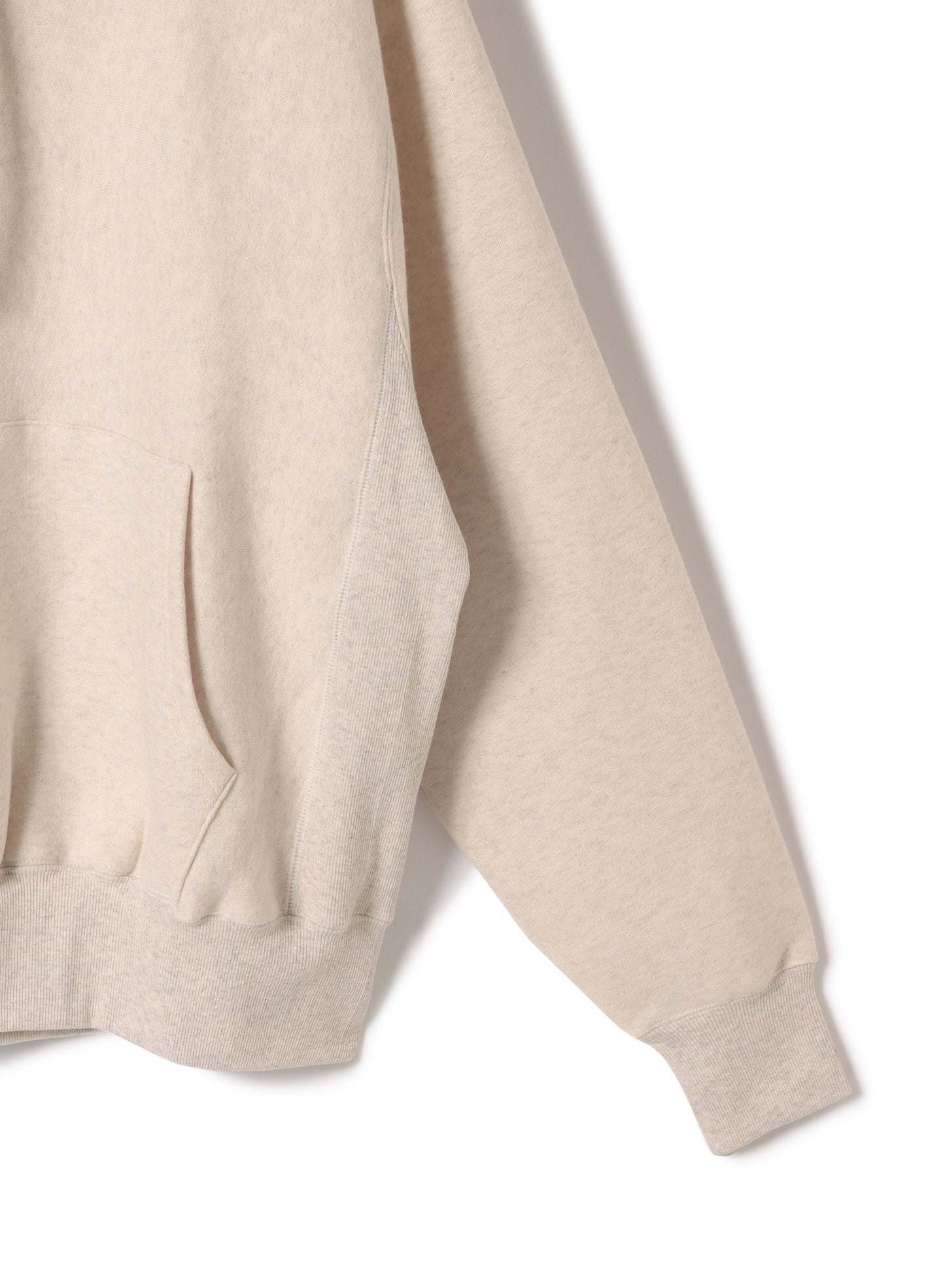 Cotton Tencel Brushed Fleece, LS Hooded Sweat Shirts,  #112976, OATMEAL