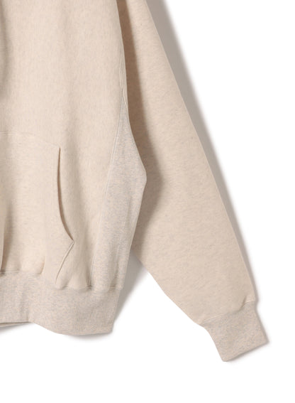 Cotton Tencel Brushed Fleece, LS Hooded Sweat Shirts,  #112976, OATMEAL