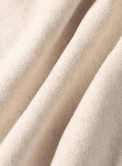 Cotton Tencel Brushed Fleece, LS Clean Boat Neck Sweatshirts, #822-805, OATMEAL, ONE SIZE