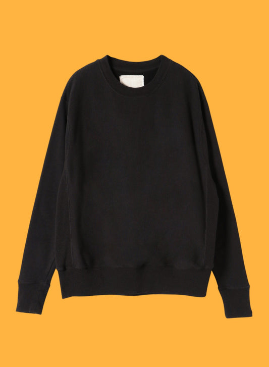 Reverse Cotton 20Gage Pile, Unisex LS Crew Sweat Shirts, # 112978, Black