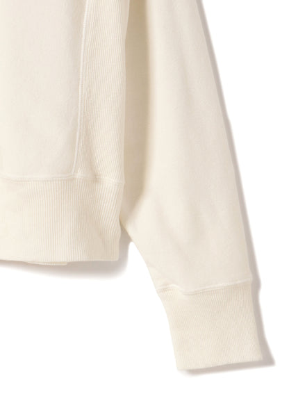 Reverse Cotton 20Gage Pile, Unisex LS Crew Sweat Shirts, # 112978, White