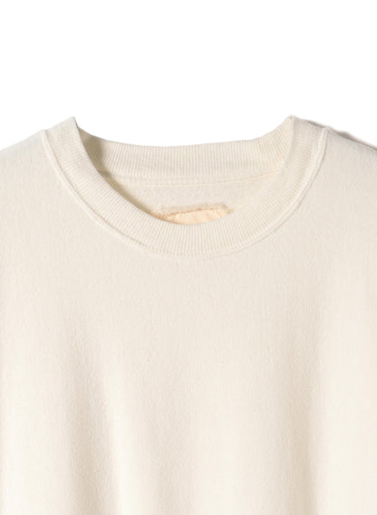 Reverse Cotton 20Gage Pile, Unisex LS Crew Sweat Shirts, # 112978, White