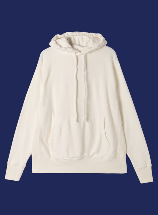 Reverse Cotton 20Gage Pile, LS Hooded Sweat Shirts, #112979, WHITE