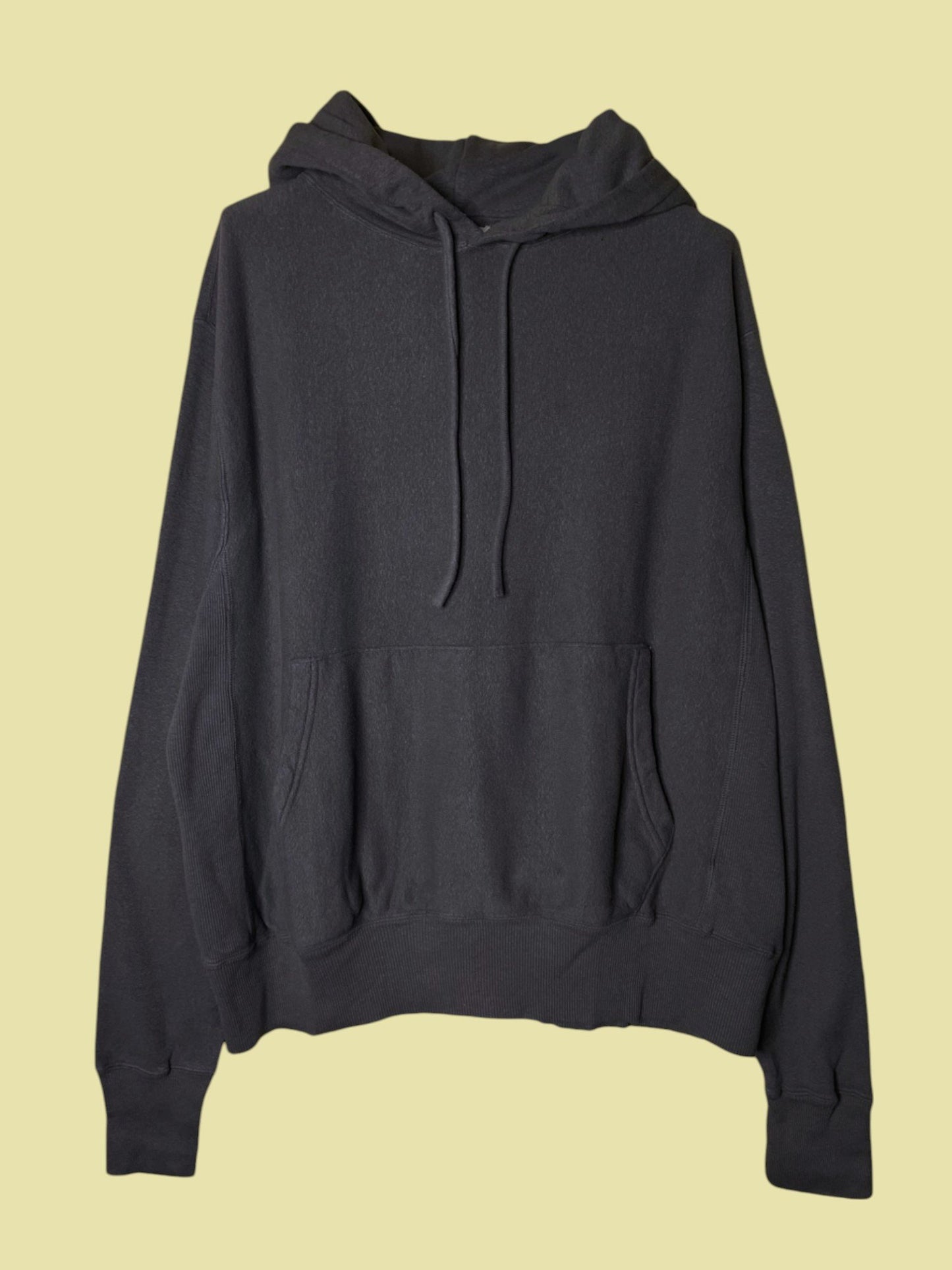Reverse Cotton 20Gage Pile, LS Hooded Sweat Shirts, #112979, Black