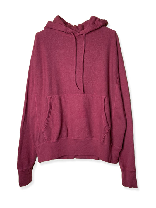 Reverse Cotton 20Gage Pile, LS Hooded Sweat Shirts, #112979, BURGANDY