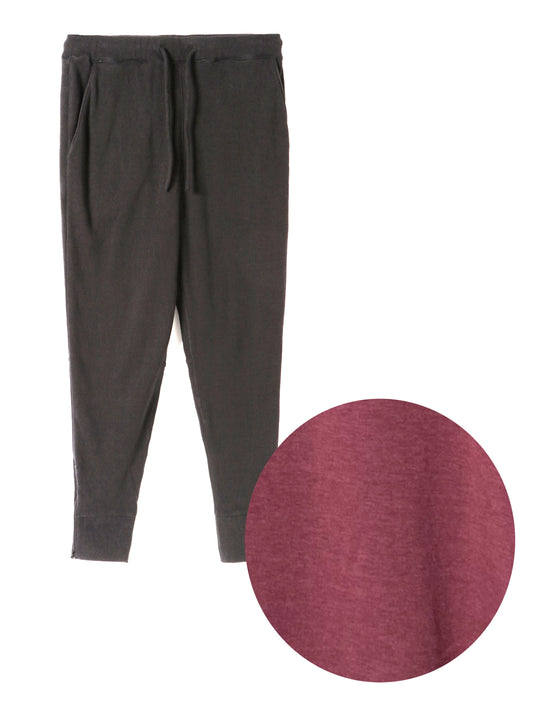 Reverse Cotton 20Gage Pile, Pants, #112980, BURGANDY