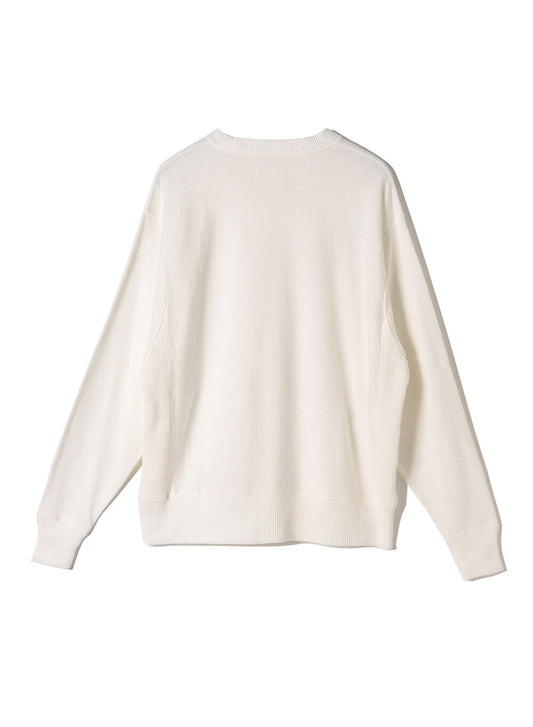 Hi-Soft 18Gage Gauze Fleece, LS Crew Sweat Shirts、#112981, White
