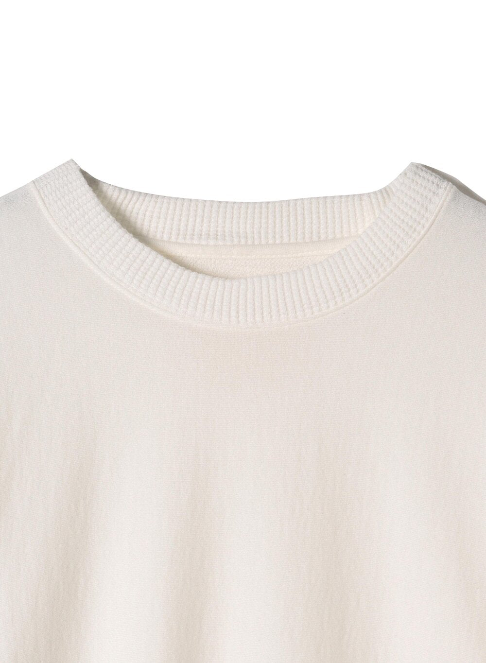 Hi-Soft 18Gage Gauze Fleece, LS Crew Sweat Shirts、#112981, White