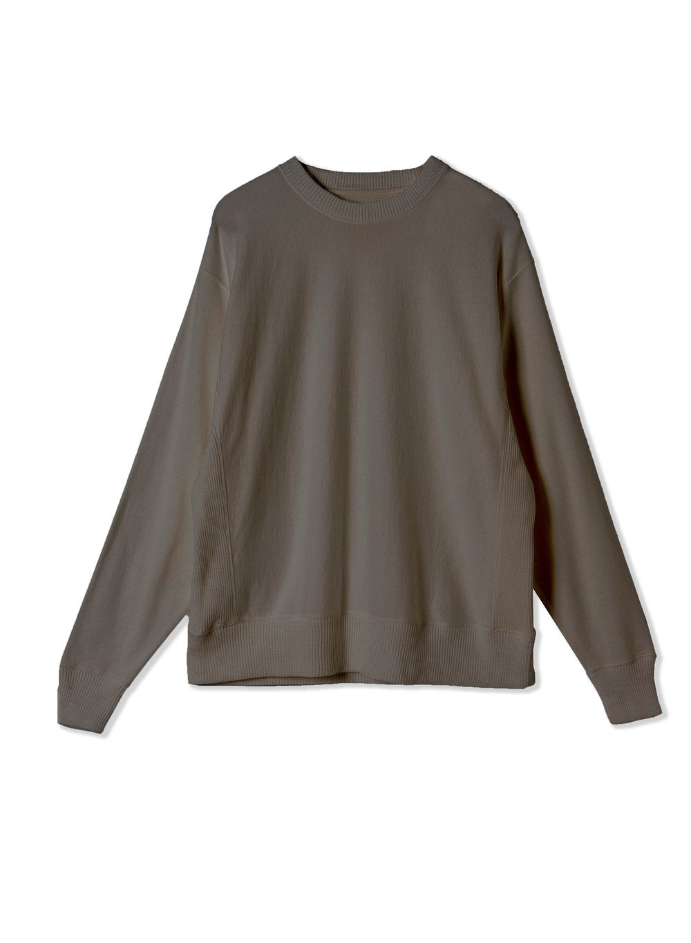 Hi-Soft 18Gage Gauze Fleece, LS Crew Sweat Shirts、#112981, Charcoal