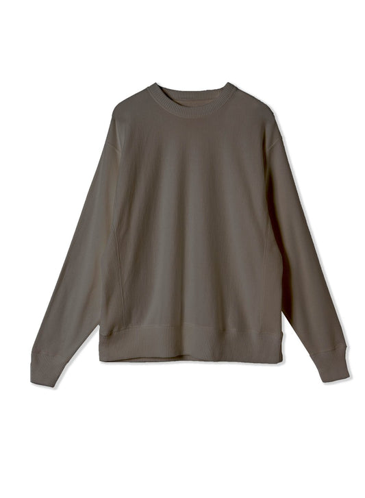 Hi-Soft 18Gage Gauze Fleece, LS Crew Sweat Shirts、#112981, Charcoal