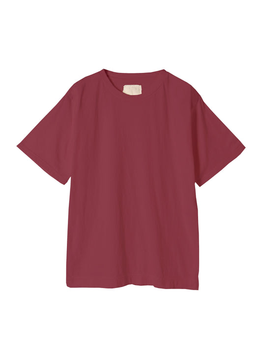 Reverse Cotton 32Gage Jersey,  #112986, SS Loose. Shape Crew Tee, BURGANDY