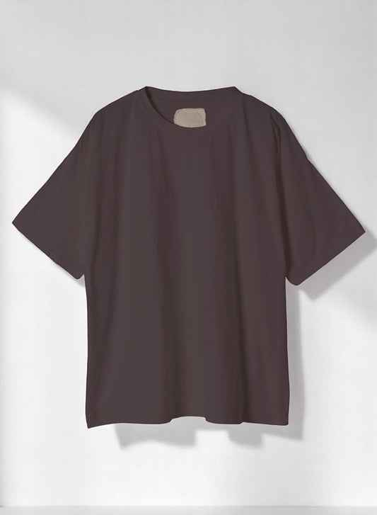 Reverse Cotton 32Gage Jersey,  #112986, SS Loose. Shape Crew Tee, BLACK